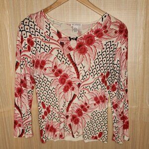 Eric Spencer Pink Floral Lightweight Sweater